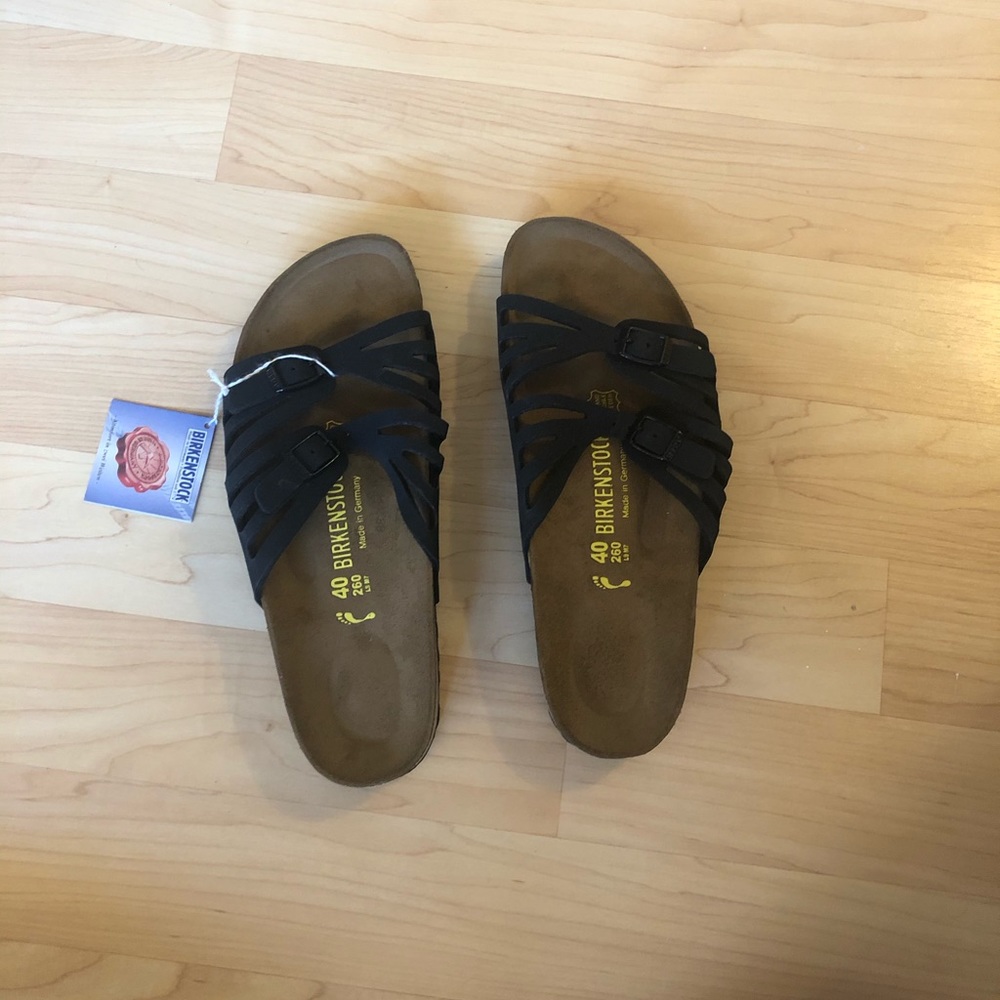 BRAND NEW BLACK BIRKENSTOCKS